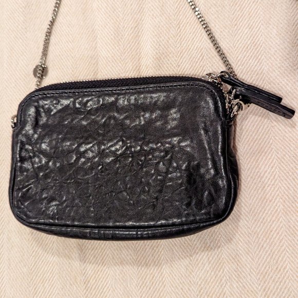 NWOT Crossbody Leather Purse With Chain Strap & Dust Bag (Korean Brand) - Picture 3 of 16